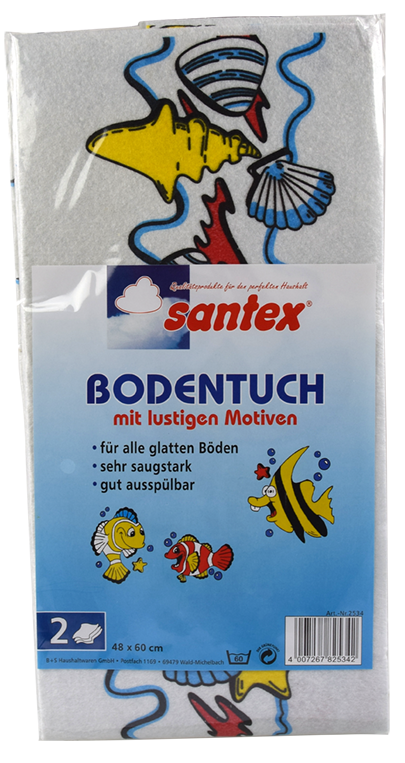 Bodentuch mit Motiven